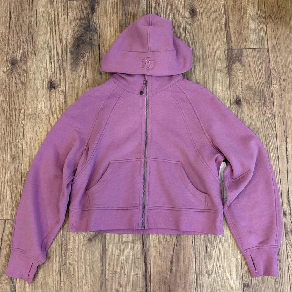 NWT Lululemon Scuba Oversized Full Zip Hoodie In Velvet Dust Size XS/S